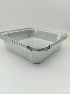 Cardboard Lid 9 x 9 Inch Square Disposable Aluminum Foil Pans Heavy-Duty Tin Tray Takeaway Lunch Box Pizza Pan