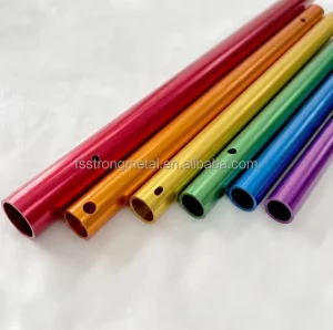 Color Extruded Anodized 6061 T6 Aluminum Alloy Thin Wall Tubing, Custom Bending, Welding, Cutting, and Custom Length