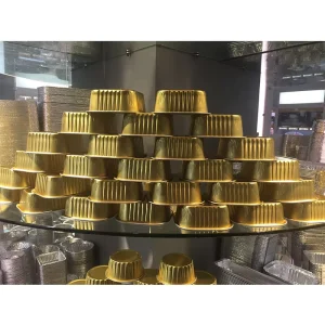 Colored Disposable Smooth Wall Aluminum Foil Food Container for Baking and Food Packaging