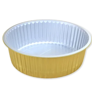 Commercial 6370ml Aluminum Foil Baking Pans Collapsible Emergency Storage Container with Foil Lid PP Plastic Type Round