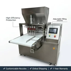 Commercial Stainless Steel Electric Multi-Head Liquid Filling Machine for Bread, Jam and Pastry