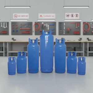 Cooking Gas Cylinders 3kg-15kg LPG Steel 24L 34bar 2.3MM Wall Thickness