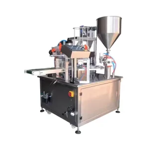 Cup Filling Machine Fully Automatic Water Cup Filling and Sealing Machine Rotary Yogurt Cup Packaging Machine for Liquid Paste