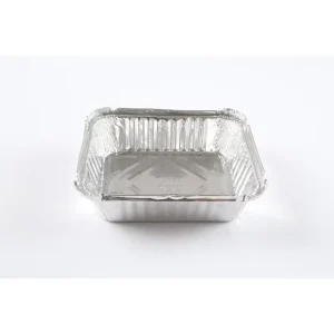 Custom 650ML Disposable Aluminum Foil Lunch Box Food Grade Baking Tray Food Takeaway Foil Container