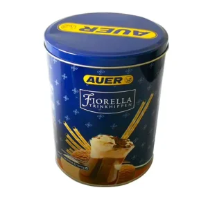Custom Food Grade Tinplate Cylindrical Candy Tin Box Empty Metal Food Can