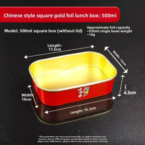 Custom Gold Foil Lined Waterproof Oilproof Aluminum Foil Paper Bowl Lid for Takeaway Snacks Cookies Food Grade