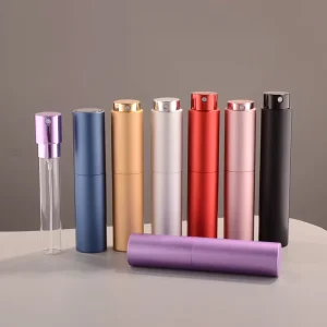 Custom Logo Luxury Aluminium Perfume Bottle High Quality Refillable Metal Atomizer Pump Sprayer Empty Perfume Container