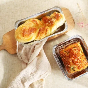 Custom Printed Square Rectangular Aluminum Foil Food Container with PE Lid Disposable Oven Safe Meal Prep Pan 630ml 750ml