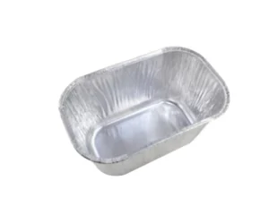 Customized 2200ml Deep Aluminum Foil Container 211x131x117mm Disposable Rectangular Roasting Pan with Lid for Catering BBQ