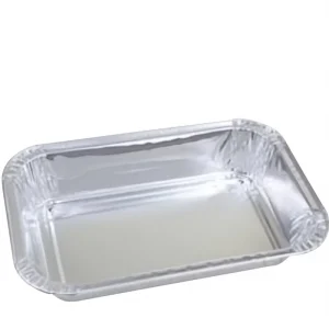 Customized 300ml 157x102x29mm Rectangular Aluminum Foil Container Disposable Baking Pan with PET Lid for Meal Prep Takeout