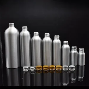 Customized 30ml 50ml 100ml Aluminum Shampoo Cosmetic Packaging Bottle With Screw Lid Shower Gel Metal Aluminum Bottles