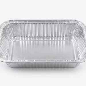 Customized Pack 520ml Aluminum Foil Container Disposable Rectangular Baking Cup Lunch Box with PET Lid for Food