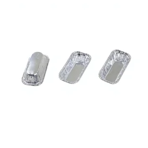 Customized Rectangular Disposable Aluminum Foil Takeaway Container with PET Lid