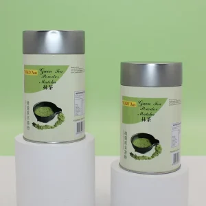 Customized Round Airtight Metal Tea Canister Food Grade Printing Tea and Coffee Packing Box Matcha Sealed Metal Tin Cans