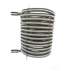 DN32 SUS316L Stainless Steel Corrugated Cooling Coil Tube Welded 1 1/4 Inch for Heat Exchange