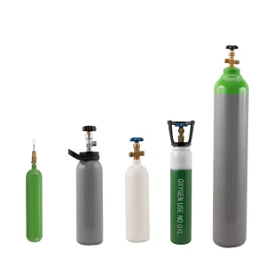 DOT TPED Certified High Pressure 8L Empty Steel Gas Cylinders for CO2 Helium Argon Nitrogen and Medical Gas