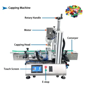 Desktop Automatic Capping Machine for Glass and Plastic Bottles