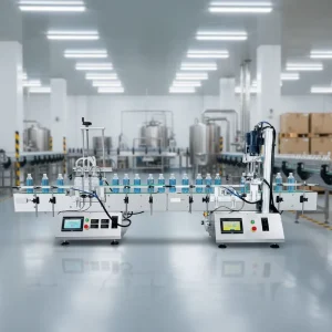 Desktop Electric Automatic Rotary Filling and Sealing Machine with PLC for PET Bottles, Beer, Milk, Oil and Juice