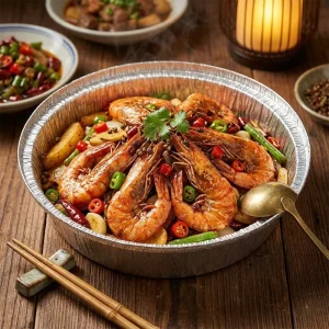 Disposable 7in 8in 9in Round Aluminum Foil Pans with Paper Lids for Broiling Baking Storage Roasting Takeout Air Fryer