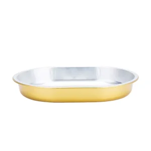 Disposable Aluminum Foil 950ml Oval Containers with PET Lids Heat Resistant Customizable Colors