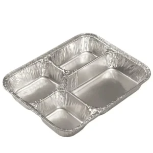 Disposable Aluminum Foil Compartment Food Containers with Lids for Baking and Takeout