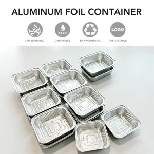 Disposable Aluminum Foil Container Food Grade Non Stick Foil Tray for Air Fryer Oven Baking