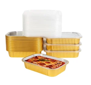 Disposable Aluminum Foil Container for Fast Food, Baking, and Food Storage