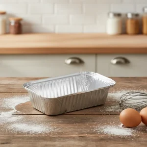 Disposable Aluminum Foil Containers 660ml 1850 Model Takeout Food Box Rectangular Baking Tray for Meal Prep Cooking Freezer Safe