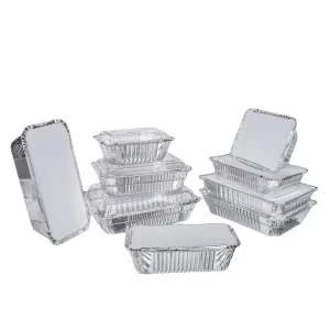 Disposable Aluminum Foil Containers No. 1, No. 2, No. 6A, No. 12, F1, F2, F3, and F4 for UK Catering