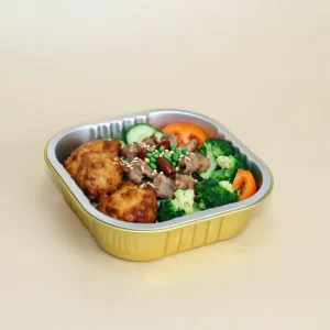 Disposable Aluminum Foil Containers for Pet Food Packaging Heat Sealable 240ml 4.5 x 4.5 Inch