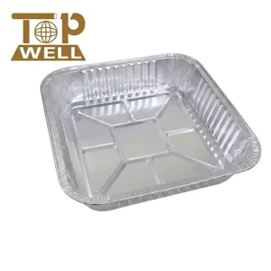 Disposable Aluminum Foil Food Container Tray for Baking, BBQ, Grilling, Roasting, and Takeaway