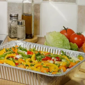 Disposable Aluminum Foil Food Container for BBQ, Baking, and Roasting