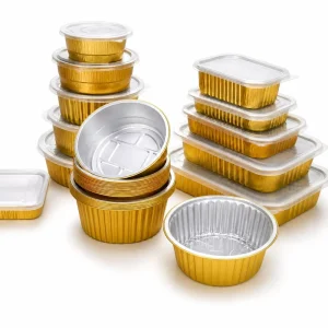 Disposable Aluminum Foil Food Containers with Lids for Baking Meal Prep Freezer and Takeout