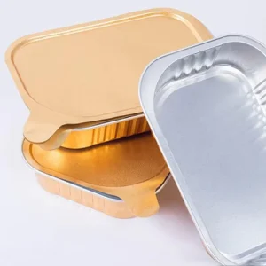 Disposable Aluminum Foil Rectangular Container for Barbecue Camping and Food Cooking with Lid Food Grade Customized Colors OEM Accepted