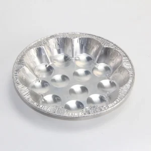 Disposable Aluminum Foil Snail Tray Container Foil Lid Food Grade Oven Safe Pulp Moulded TAC Brand Custom Logo Restaurant Baking