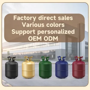 Disposable Empty Helium Gas Cylinder 13.4L with Inflation Nozzle for Up to 50 Balloons