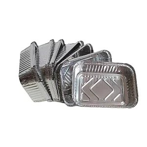 Disposable Foil Food Containers for Roasting, Baking & Cooking, PET Plastic Aluminum Foil Trays