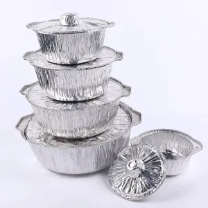 Disposable Food Grade Aluminum Foil Container for Outdoor BBQ Cooking