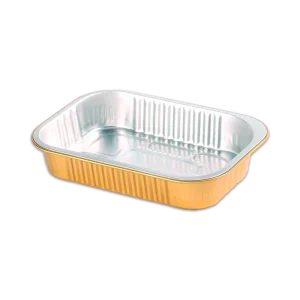 Disposable Food Grade Aluminum Foil Tray Containers Heat Sealable 6 x 4 Inch 320ml