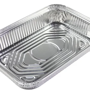 Disposable Food Grade Aluminum Foil Tray with Cardboard Lid for Food Wrapping