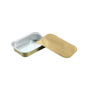 Disposable Gold-Coated Aluminum Foil Food Tray for Sealing Machine
