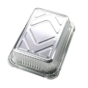 Disposable Heavy Duty Heatable Cookware 1814 700ml Aluminum Foil Pans Aluminum Foil Container With Paper Lid