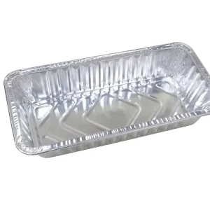 Disposable Rectangle Aluminum Foil Hot Food Container with Plastic Dome Lid Food Grade 850ML