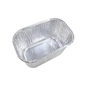 Disposable Rectangular Aluminum Foil Cake Pan with PET Lid, Food Grade, 2200ml Capacity, for Baking and Cake Packaging