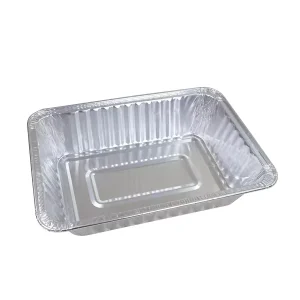 Disposable Rectangular Aluminum Foil Container with PET Lid Food Grade 780ml for Takeaway and Airline Use