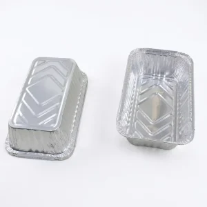 Disposable Rectangular Aluminum Foil Tray with Plastic Lid Oven-Safe Food Grade Takeaway Container for Bread Catering