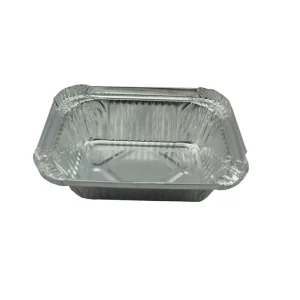 Disposable Rectangular Tray Aluminum Foil Food Container for Cake Restaurant Fast Food Container Food Packaging Foil Container
