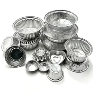 Disposable Round Aluminum Foil Container Egg Tart Mold Baking Packaging Air Fryer Box