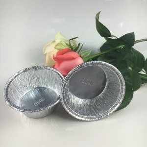 Disposable Round Aluminum Foil Food Container with Plastic Lid, Silver Food Grade for Cake Baking and Airline Use