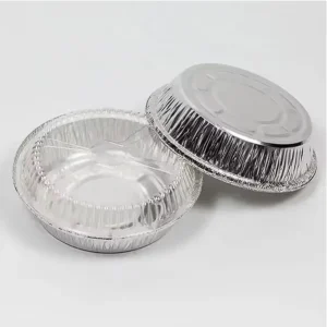 Disposable Silver 6 7 8 9 Inch Round Aluminum Foil Containers for Catering and Food Storage